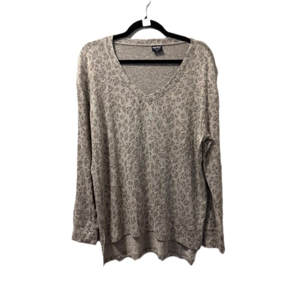 Spirit animal print shirt v neck oversized
